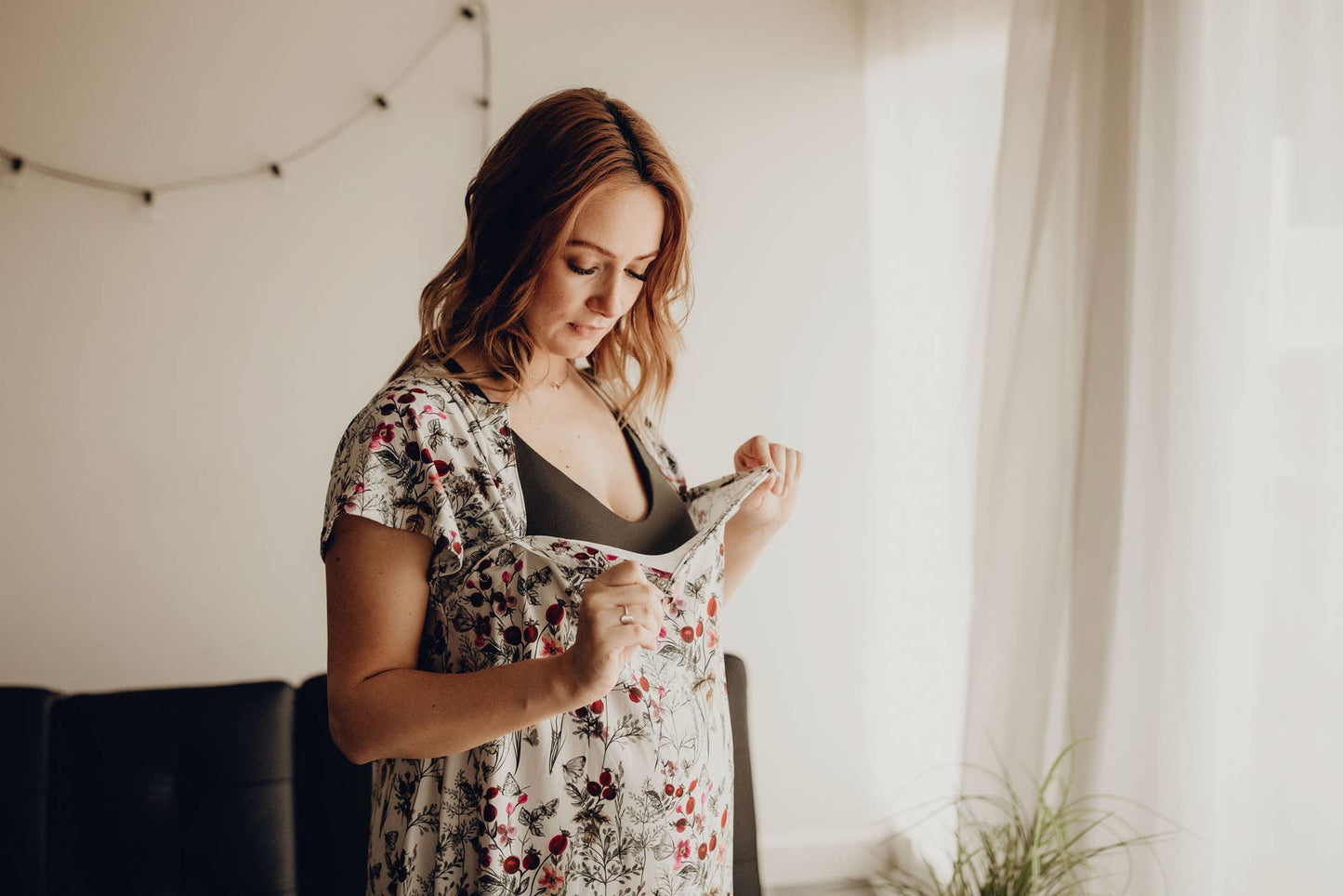 Floral Mommy Labor and Delivery/ Nursing Gown