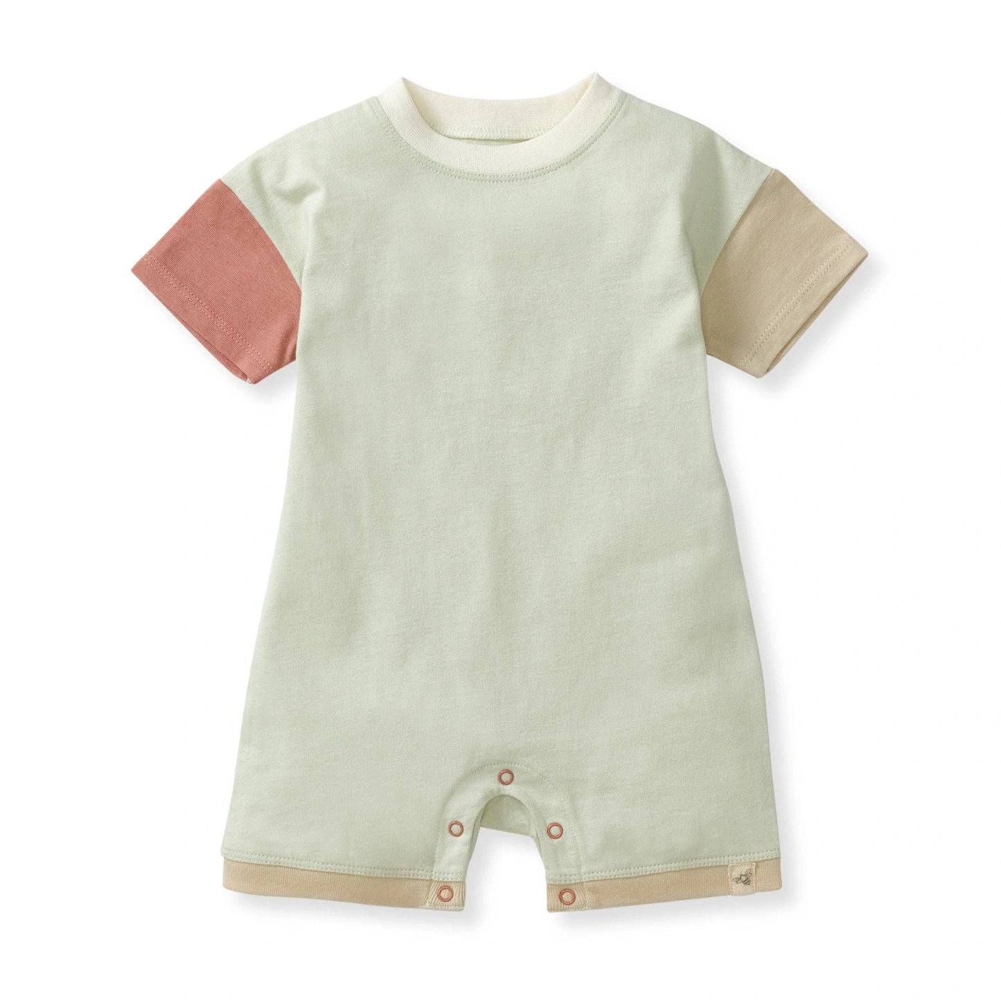 Color Blocked Baby Boy Romper