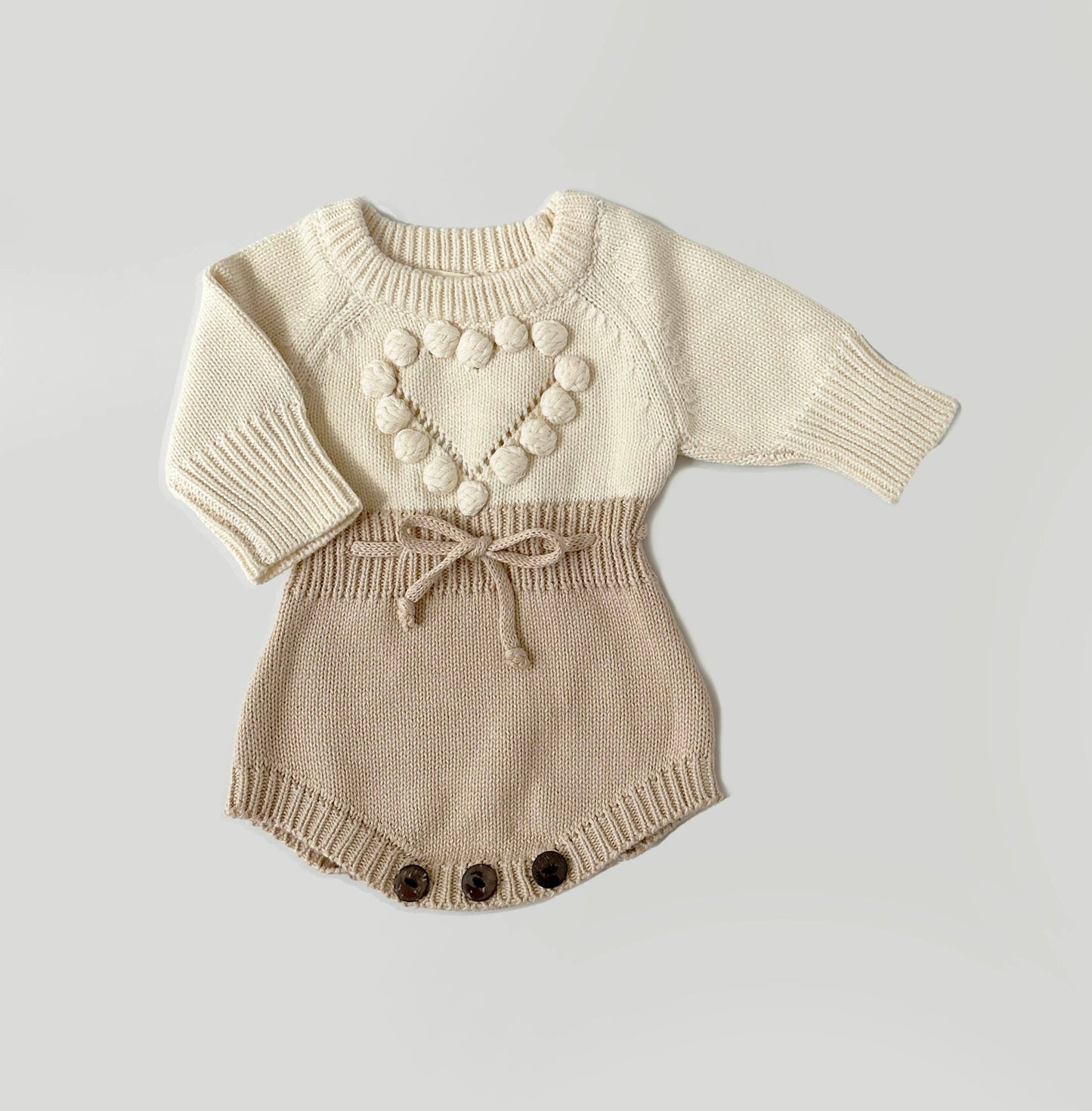 Cream Heart Romper
