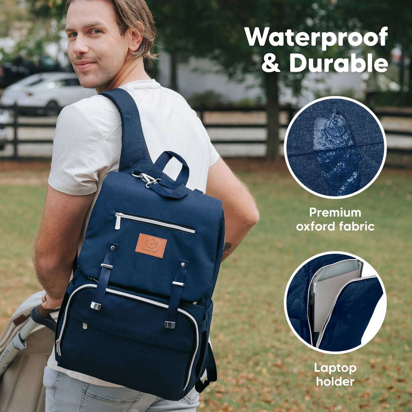 Explorer Diaper Bag Backpack, Changing Pad, Stroller Straps
