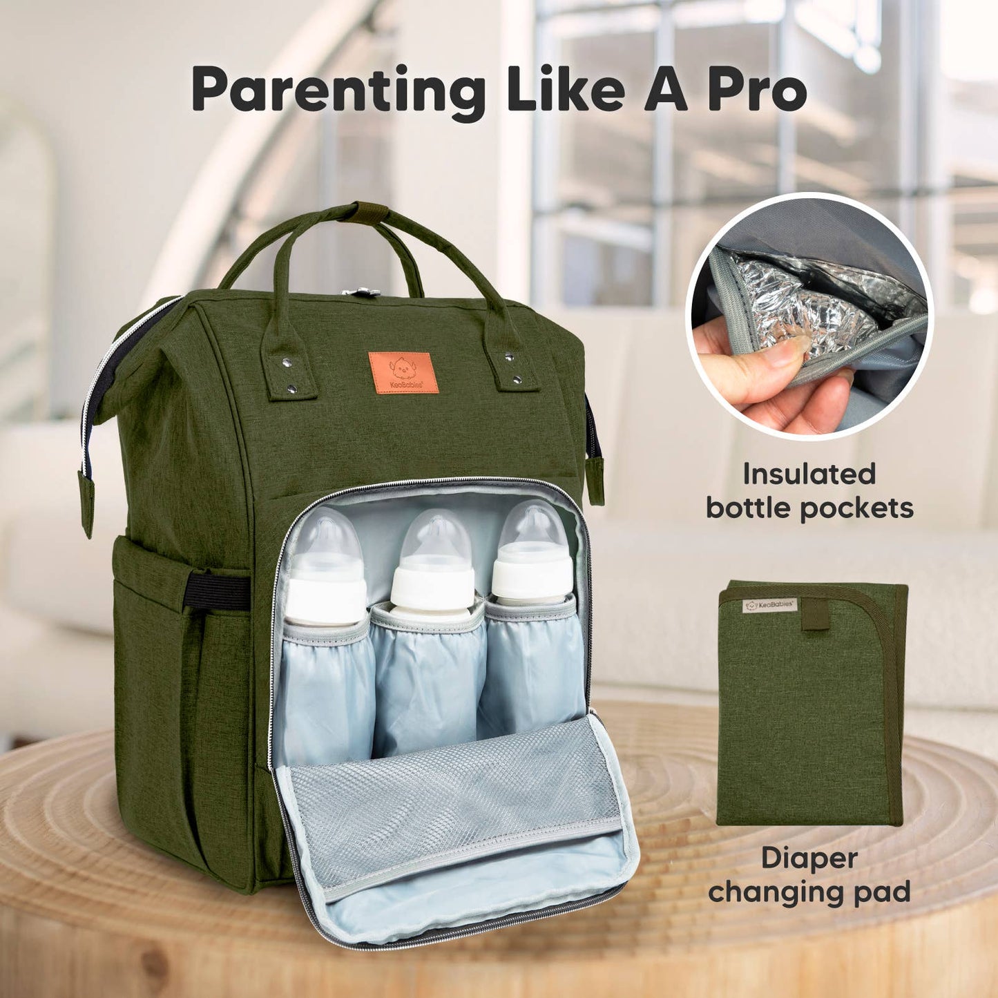 Original Diaper Bag Backpack, Baby Bags with Changing Pad