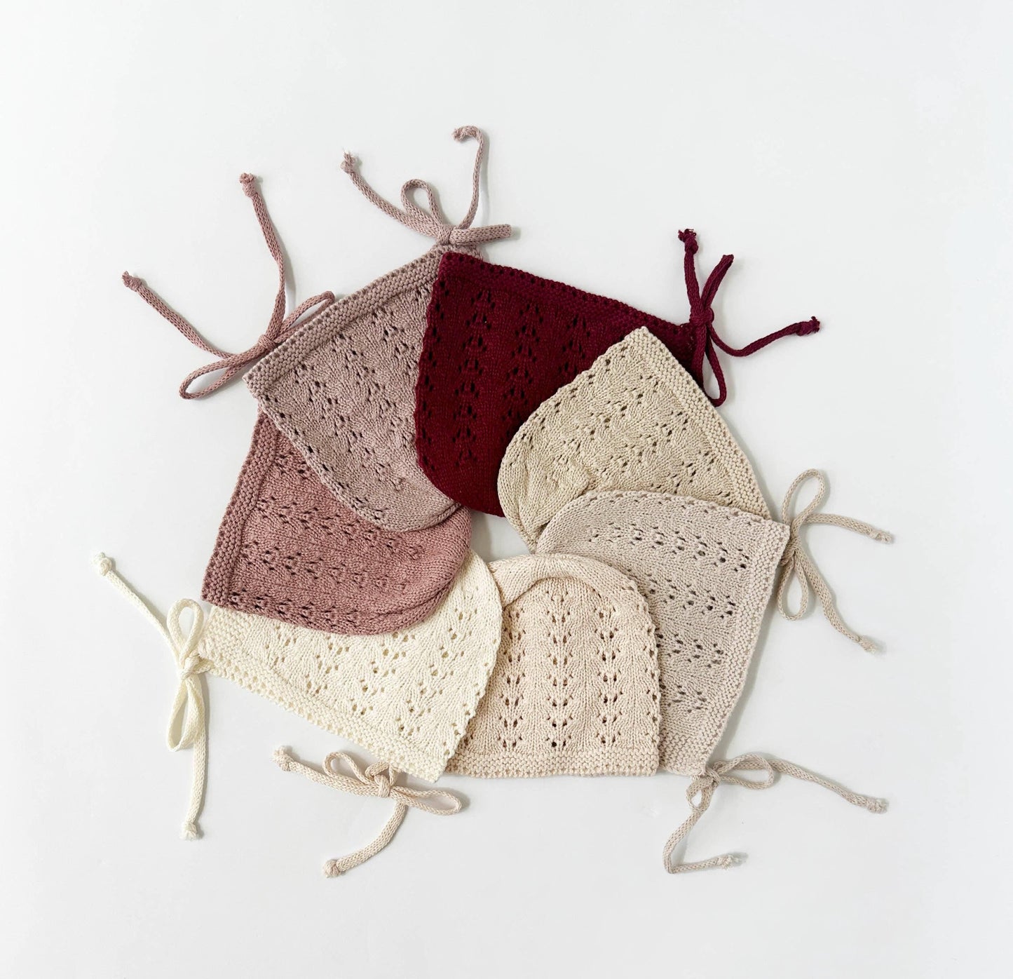 Baby Knit Bonnet Cotton lace Hat -Jamie