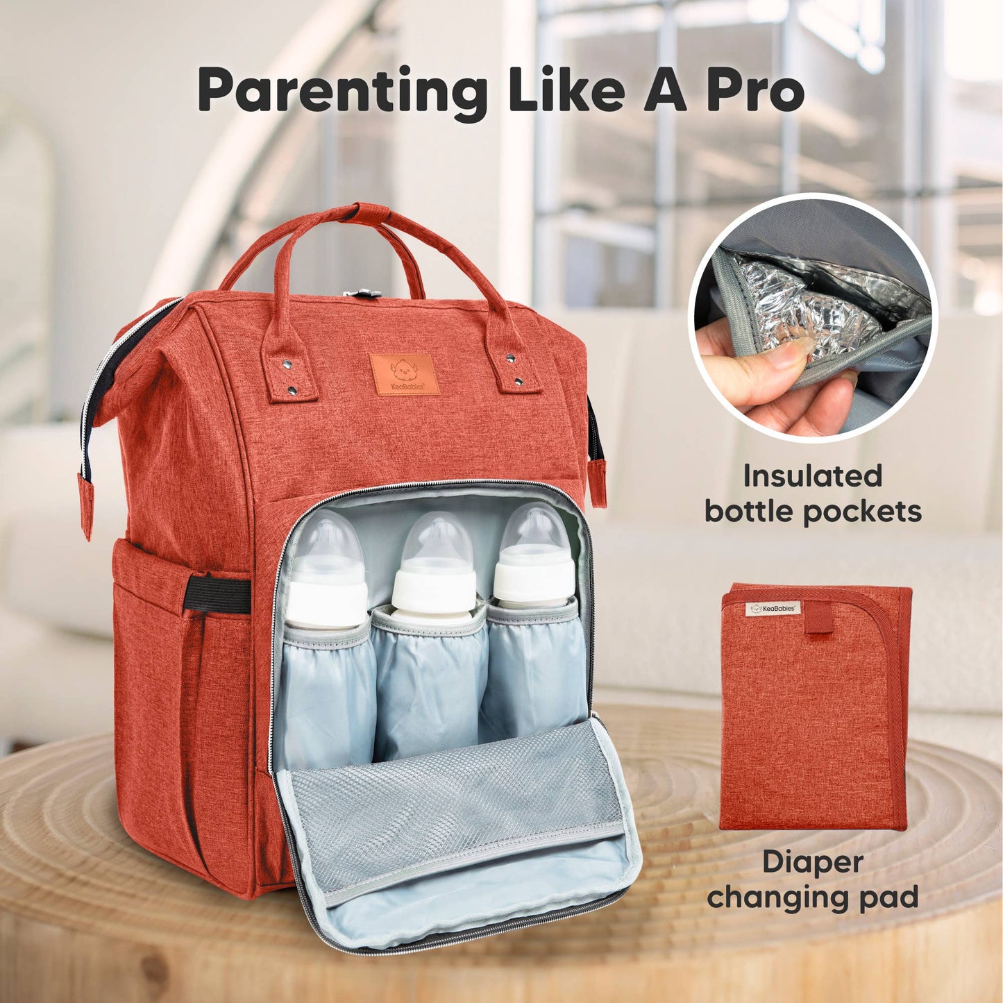 Original Diaper Bag Backpack, Baby Bags with Changing Pad